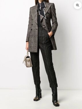 Dolce & Gabbana Black Pinstripe Woman's Dress Pants